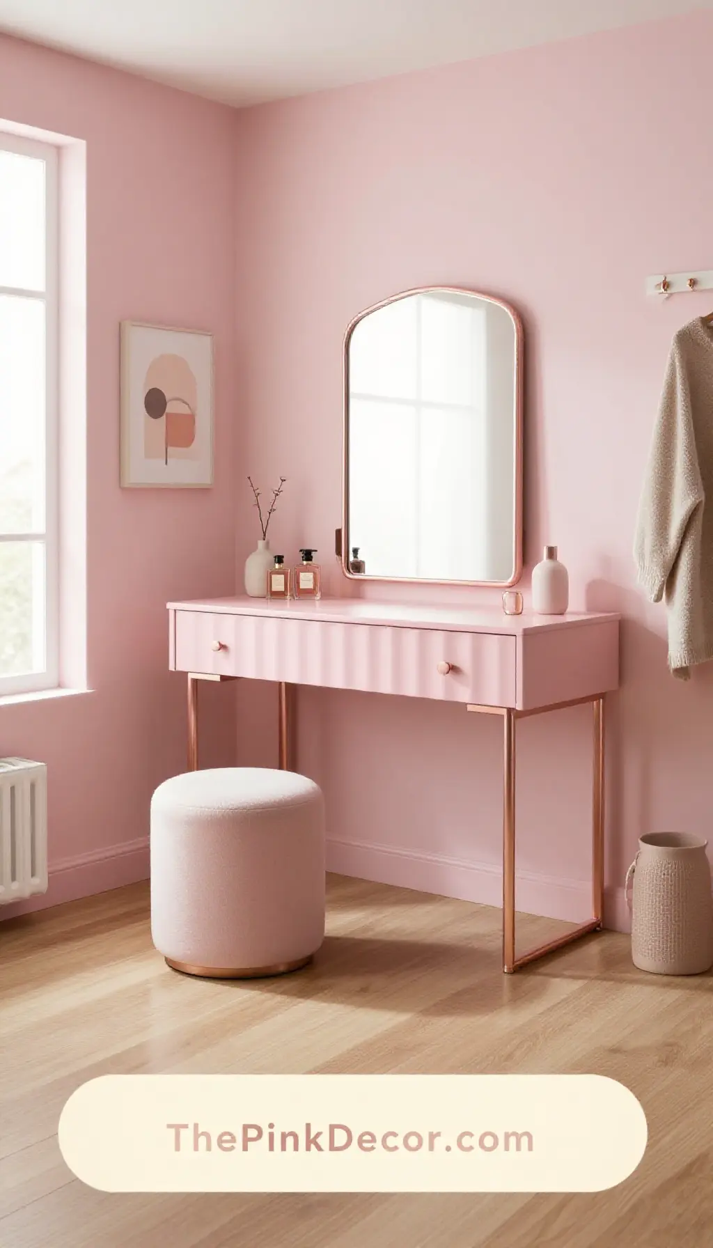 Complete Dressing Room with pink decor elements