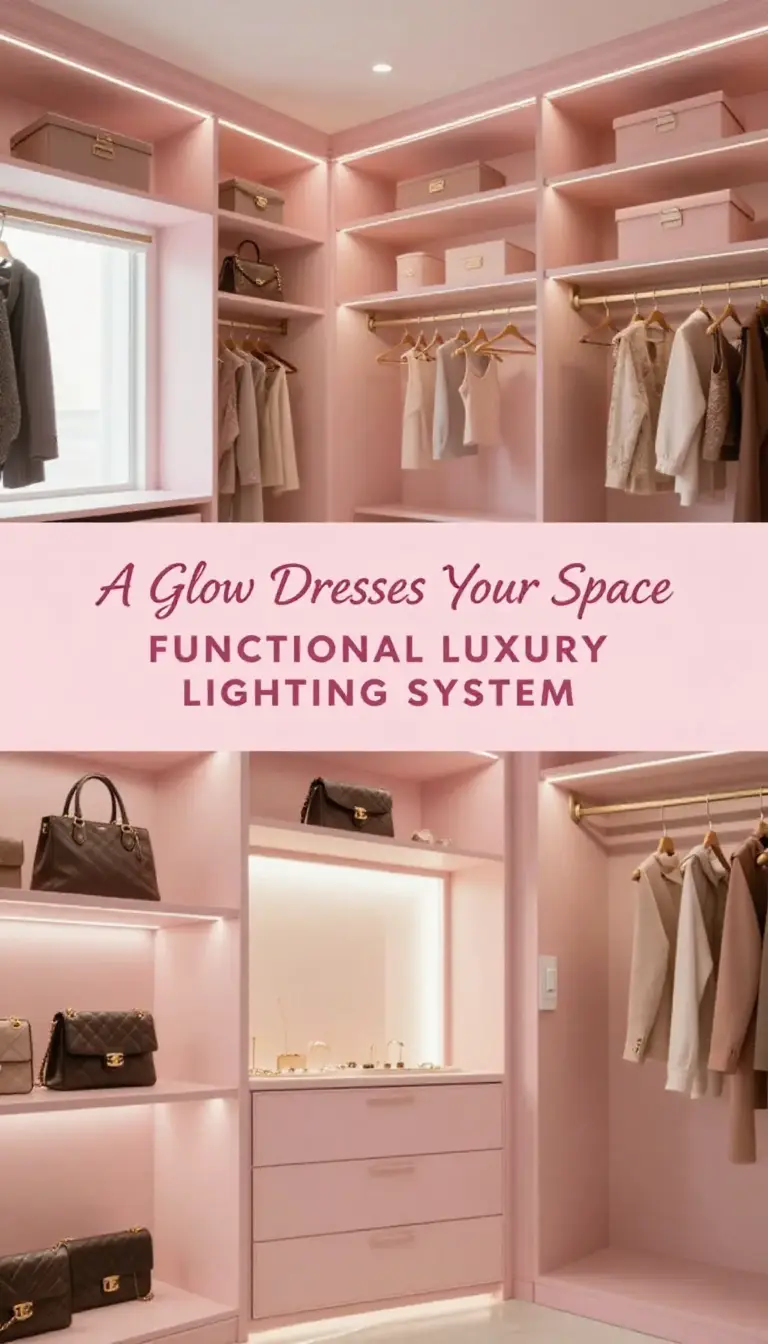 Blush Pink LED Closet Lighting System - Closet - The Pink Decor