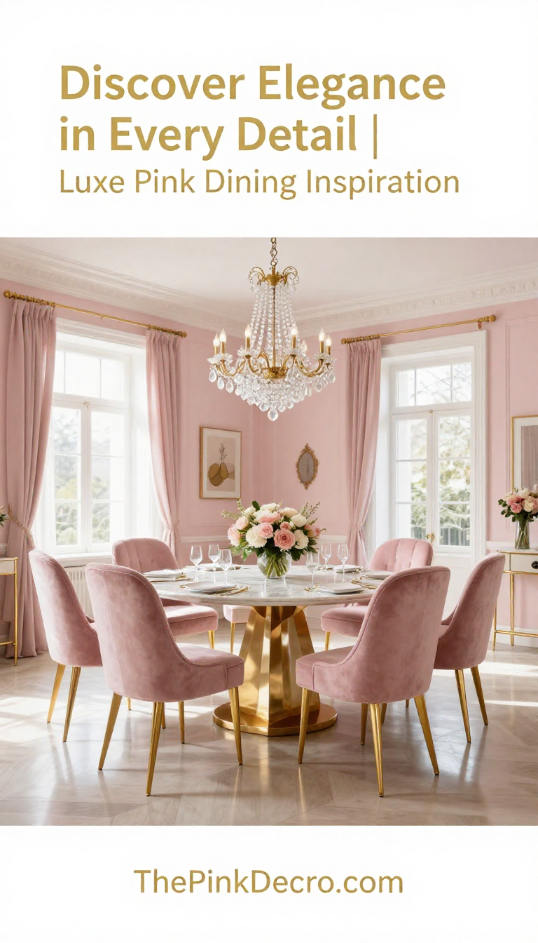 Blush Pink Velvet Dining Chairs with Gold Legs - Dining Room - The Pink Decor