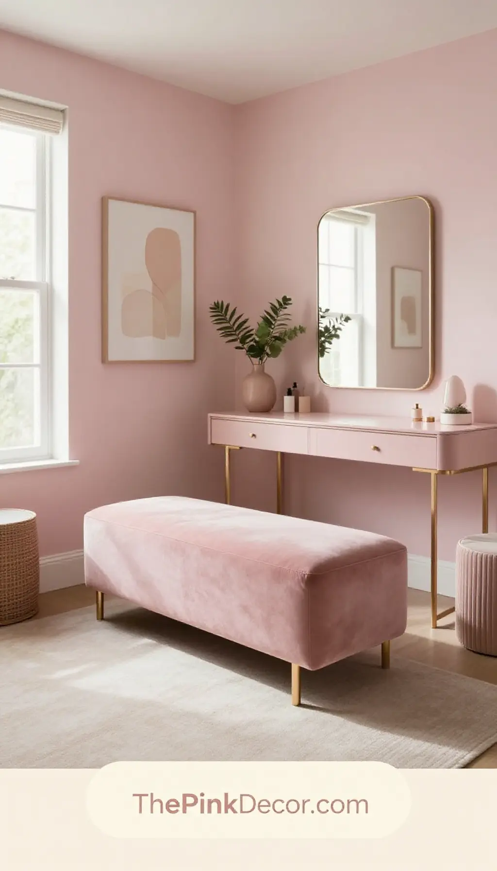Complete Dressing Room with pink decor elements