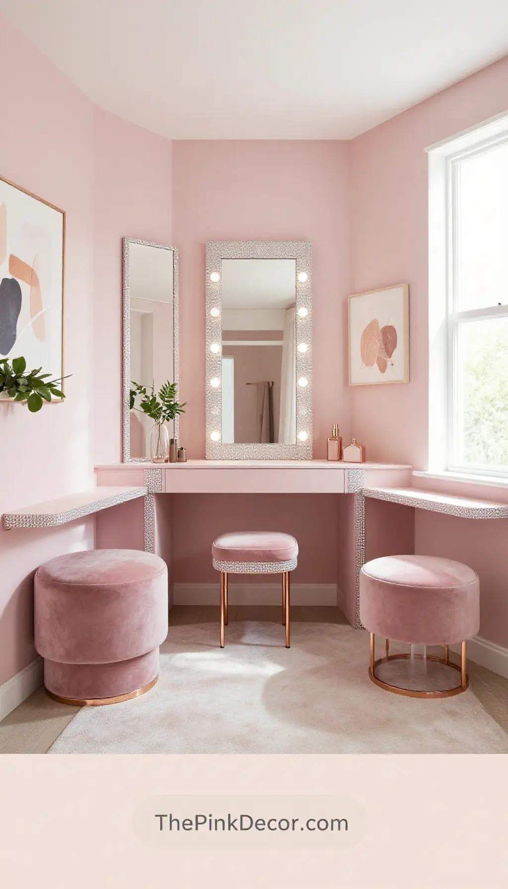 Complete Dressing Room with pink decor elements