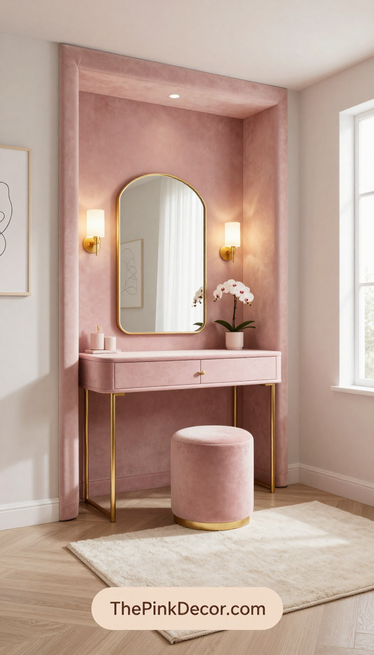 Complete Dressing Room with pink decor elements