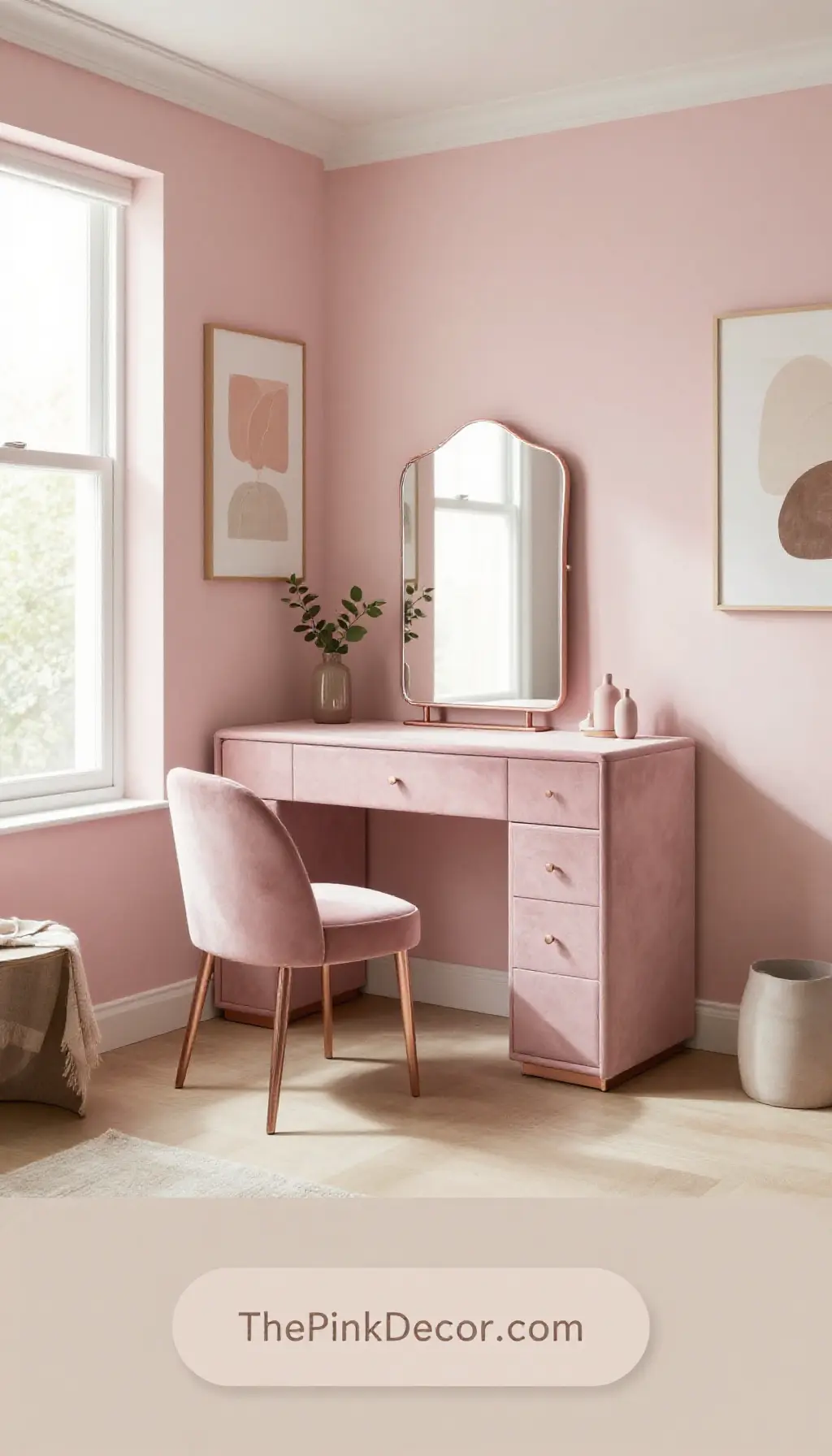 Complete Dressing Room with pink decor elements