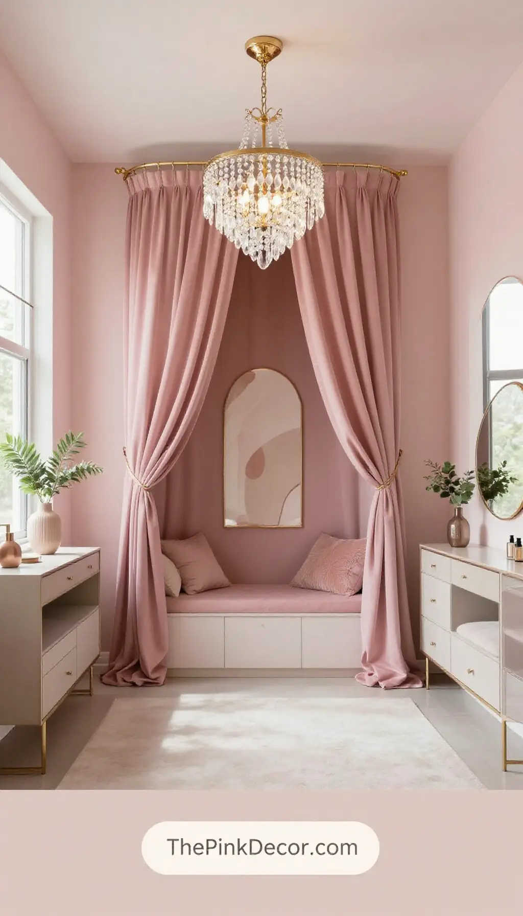 Complete Dressing Room with pink decor elements