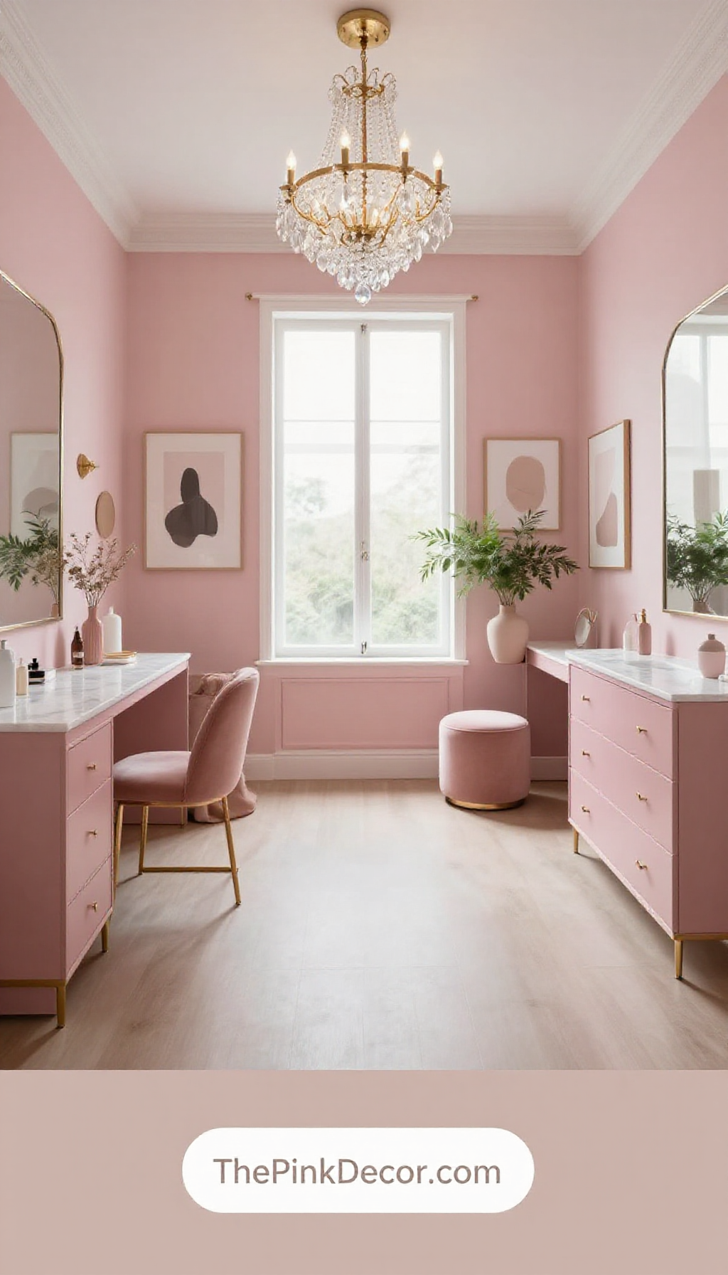 Complete Dressing Room with pink decor elements