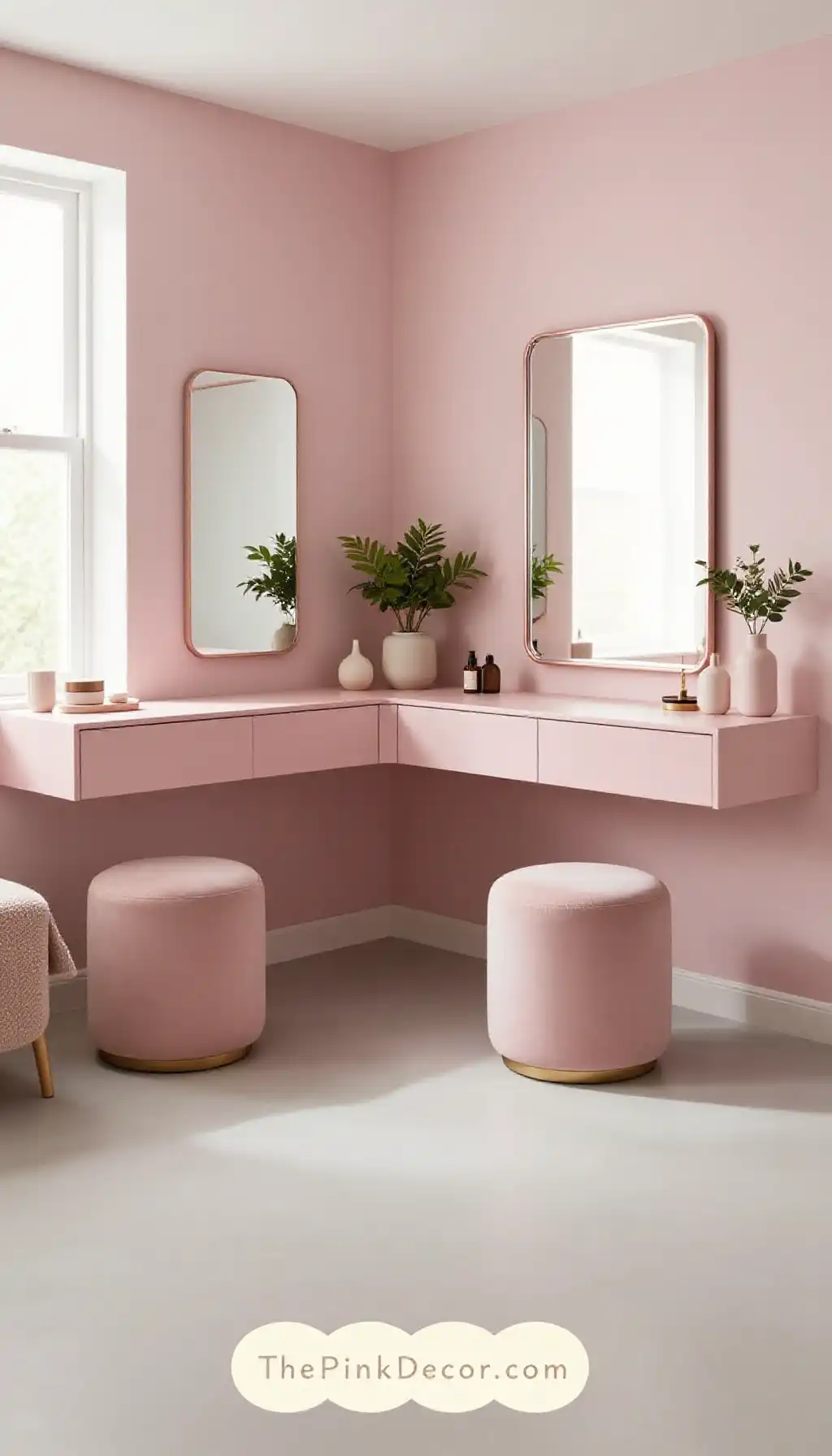 Complete Dressing Room with pink decor elements