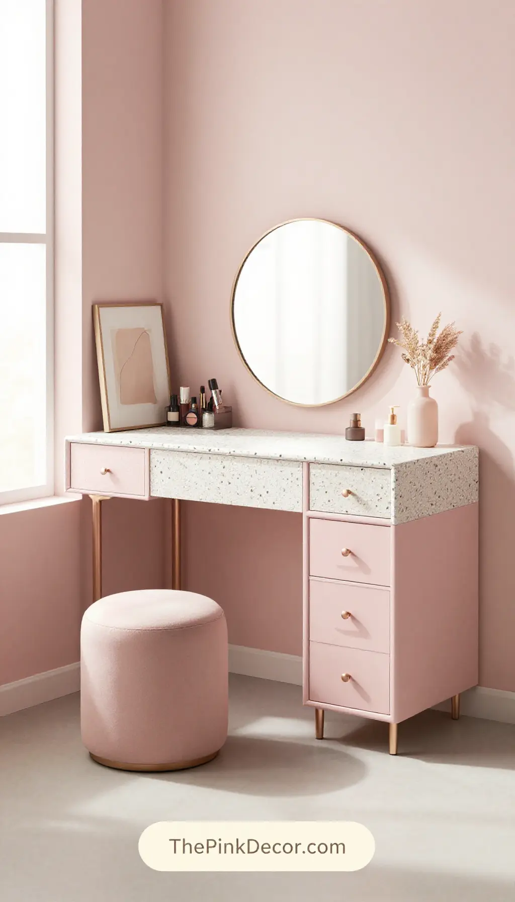 Complete Dressing Room with pink decor elements