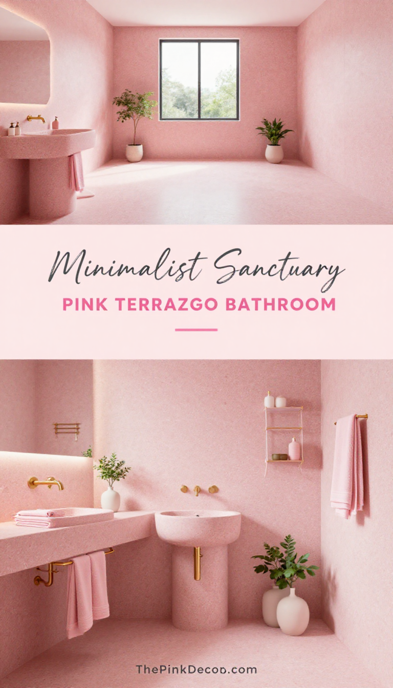 Minimalist Pink Terrazzo Bathroom Sanctuary - Bathroom - The Pink Decor