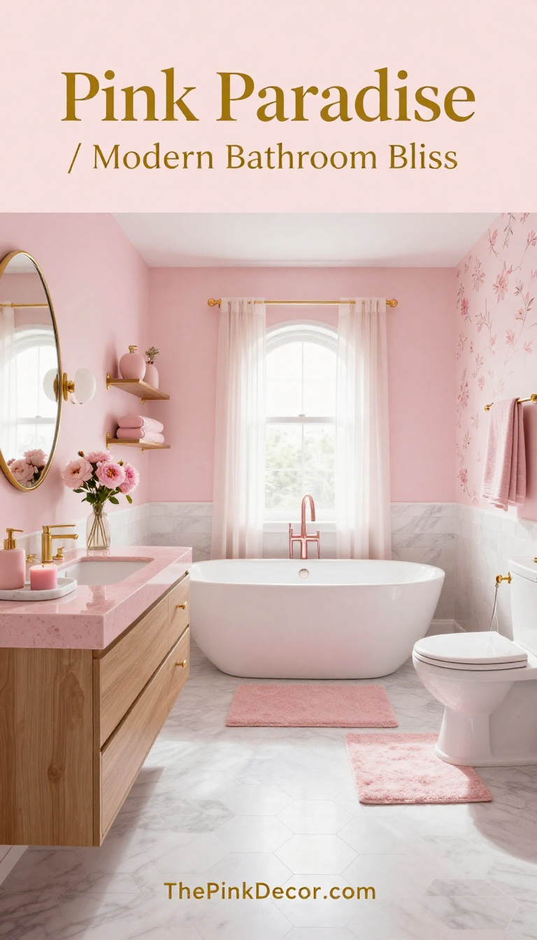 Pink Bathroom Decor - Bathroom - The Pink Decor