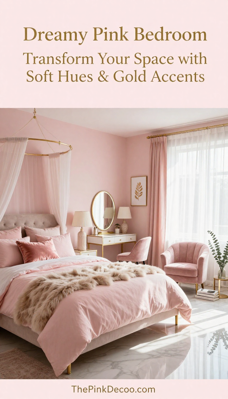 Pink Bedroom Makeover - Bedroom - The Pink Decor