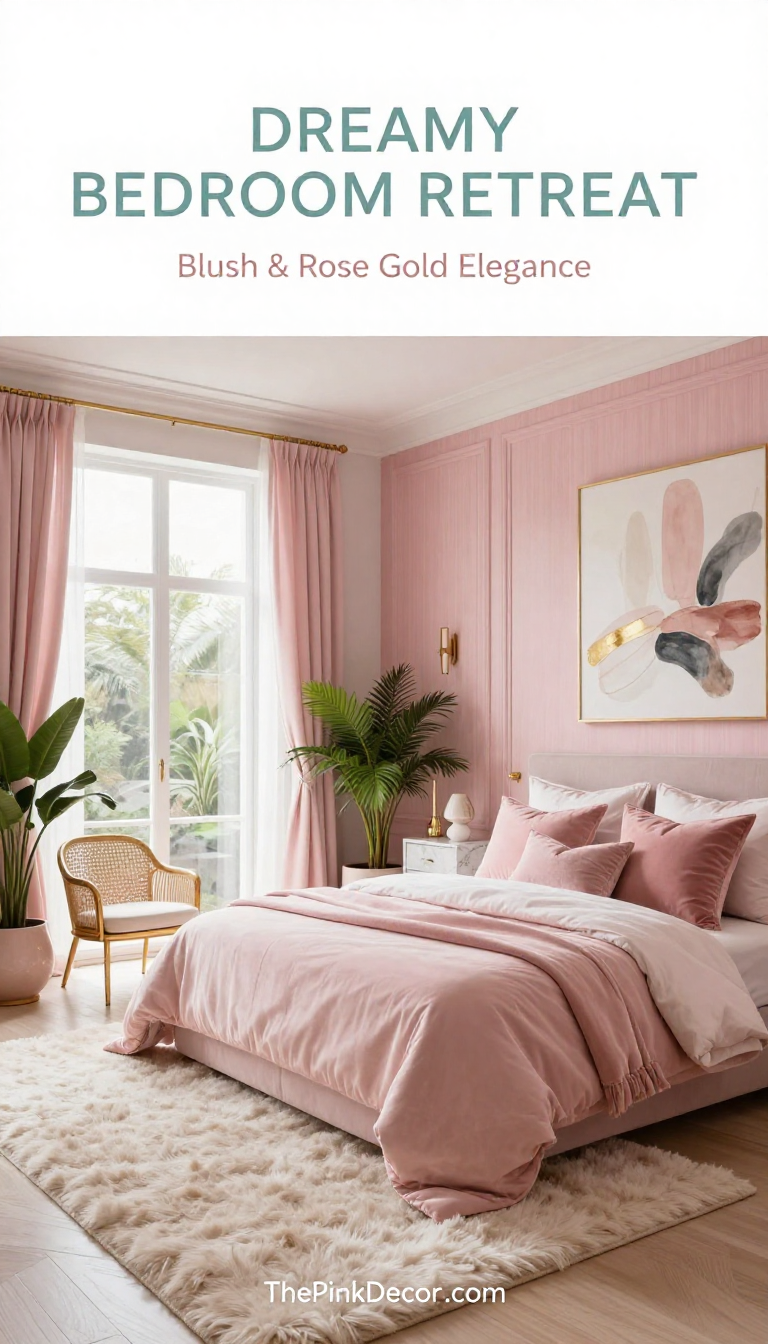Pink Bedroom Makeover - Bedroom - The Pink Decor