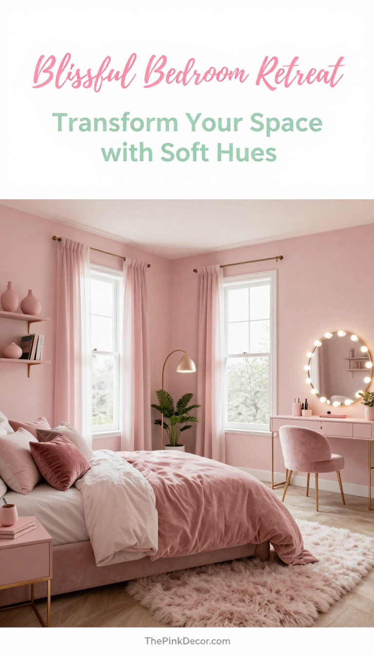 Pink Bedroom Makeover - Bedroom - The Pink Decor