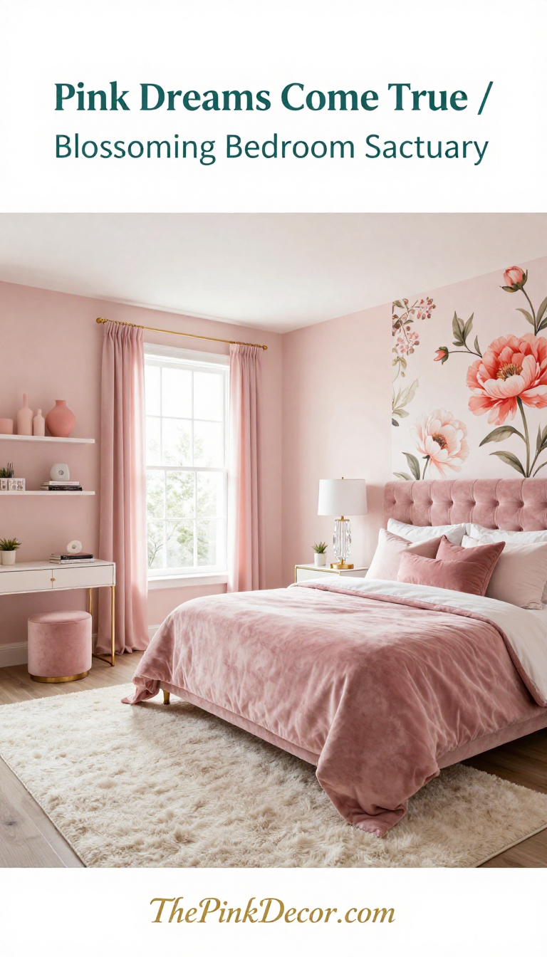 Pink Bedroom Makeover - Bedroom - The Pink Decor