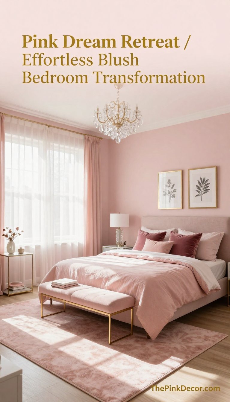Pink Bedroom Makeover - Bedroom - The Pink Decor