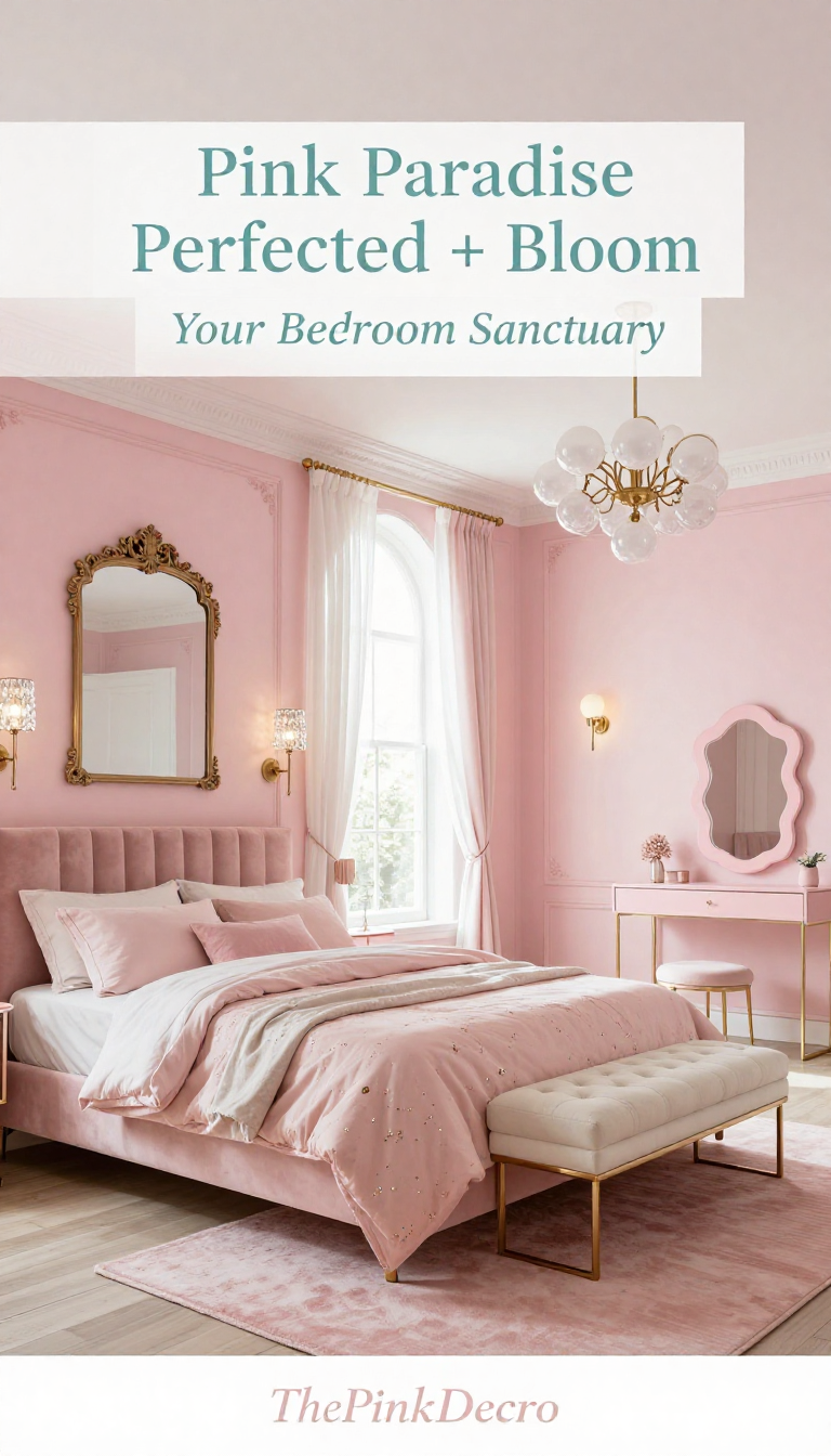 Pink Bedroom Makeover - Bedroom - The Pink Decor