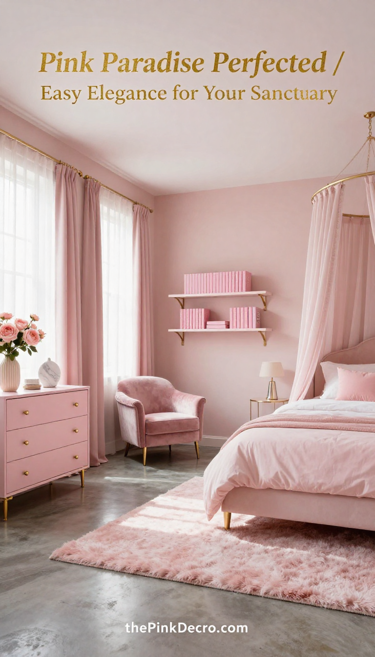 Pink Bedroom Makeover - Bedroom - The Pink Decor