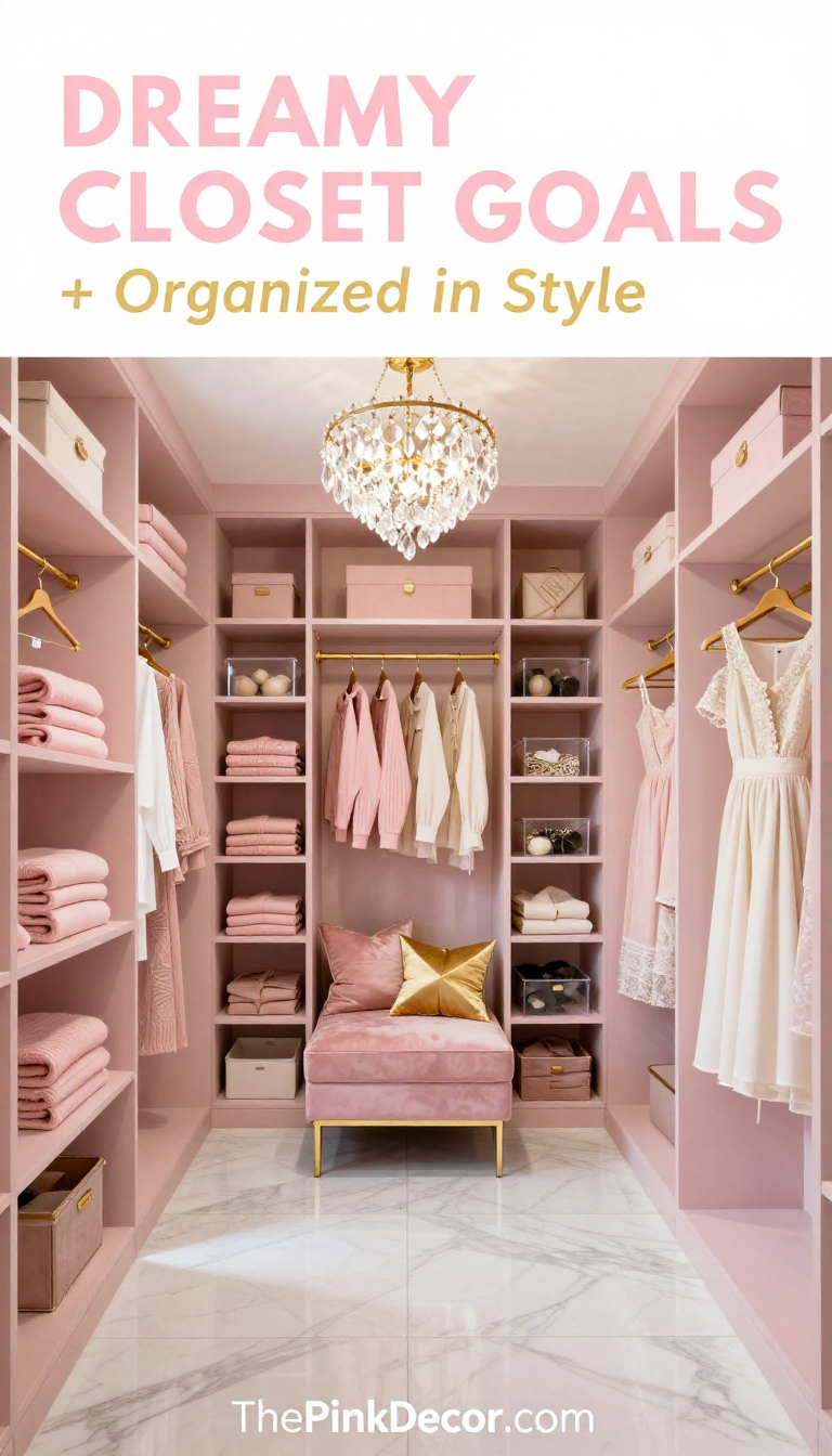 Pink Closet Organization - Closet - The Pink Decor