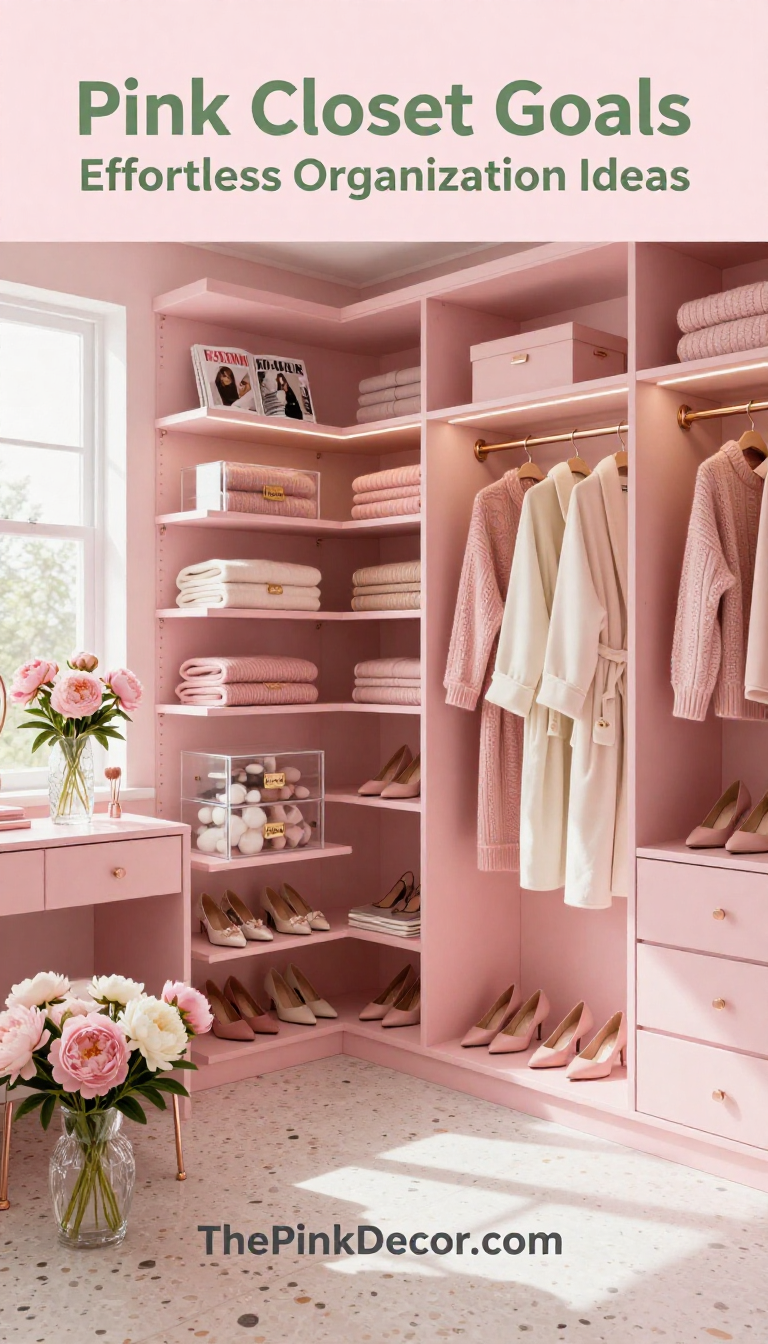 Pink Closet Organization - Closet - The Pink Decor
