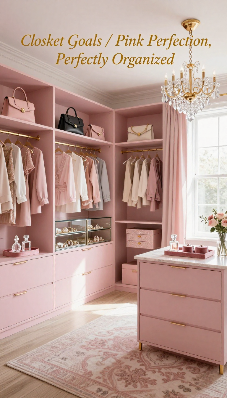 Pink Closet Organization - Closet - The Pink Decor