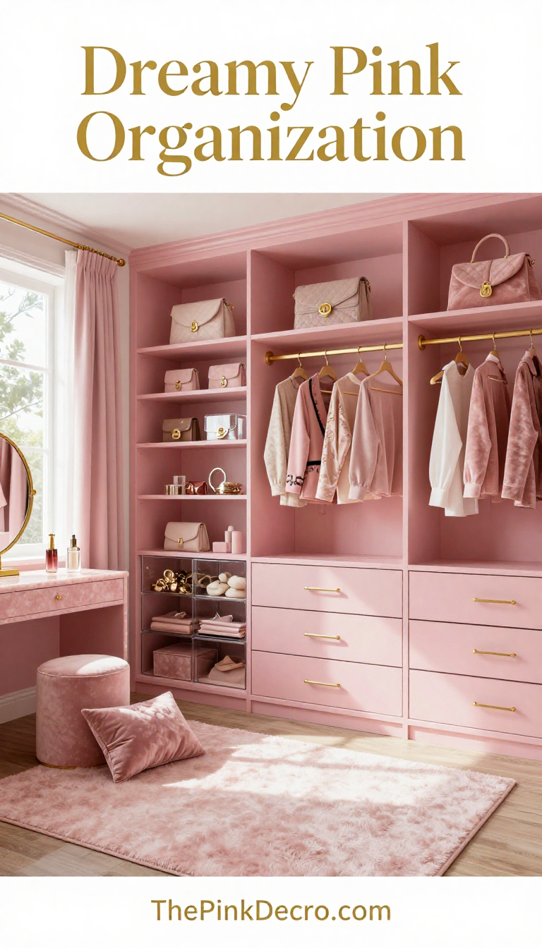 Pink Closet Organization - Closet - The Pink Decor