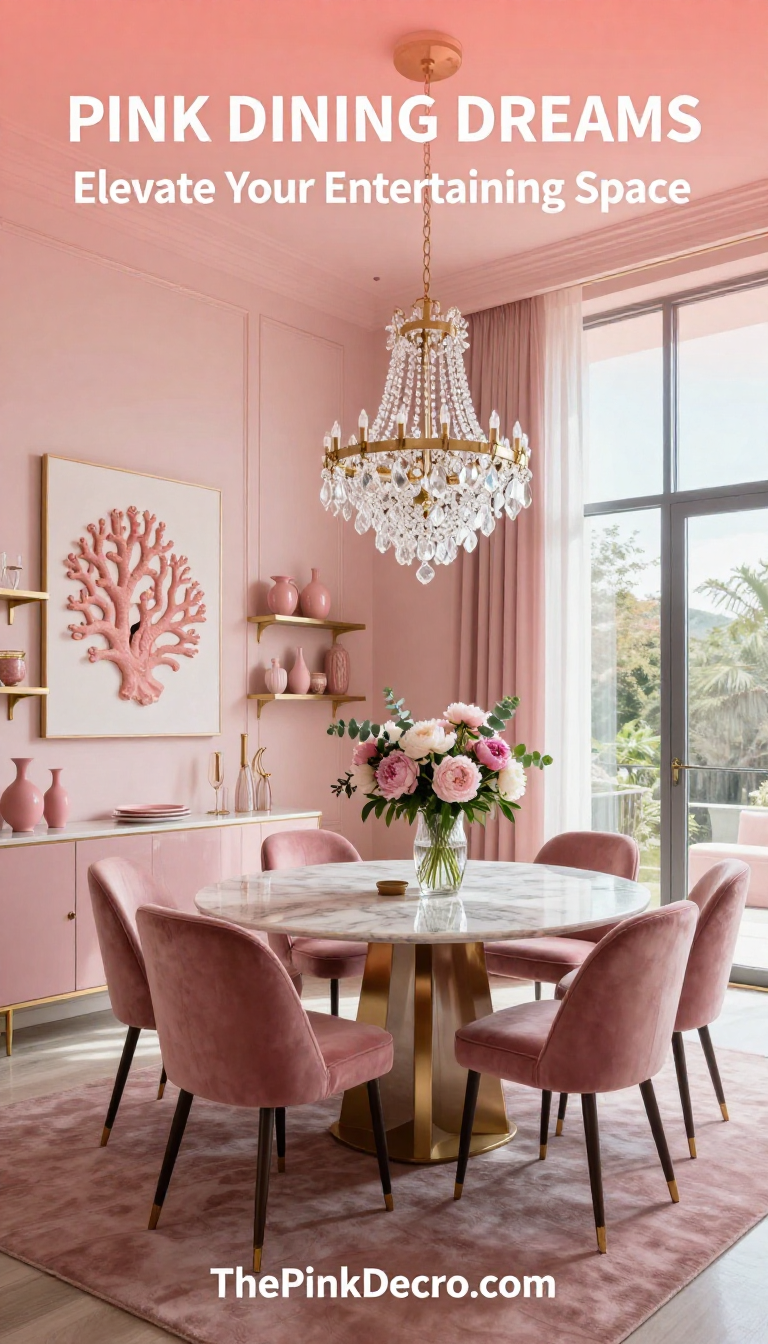 Pink Dining Room Style - Dining Room - The Pink Decor