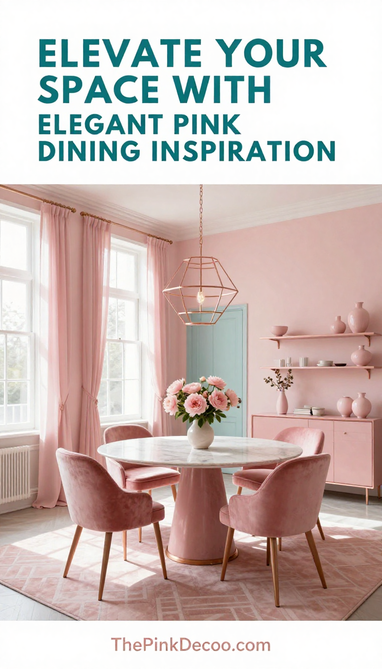 Pink Dining Room Style - Dining Room - The Pink Decor