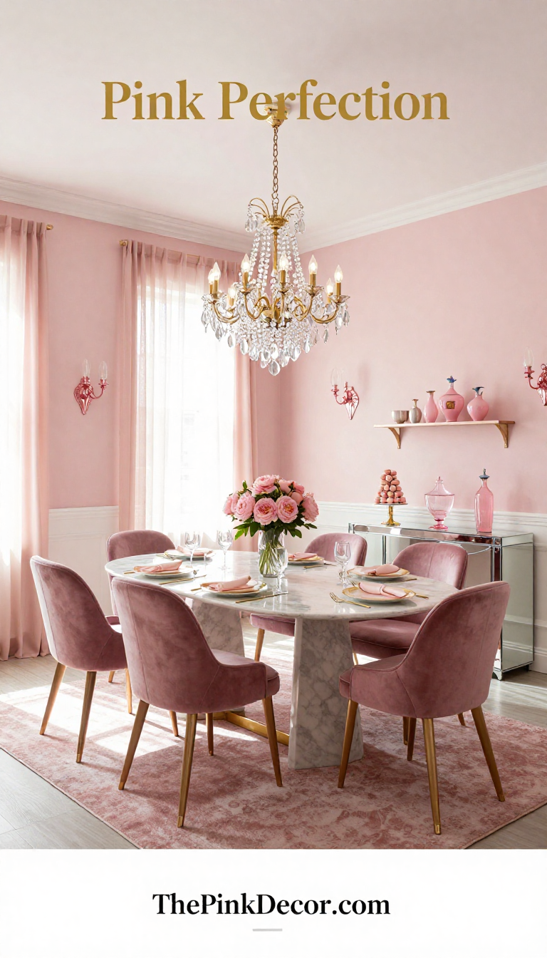 Pink Dining Room Style - Dining Room - The Pink Decor