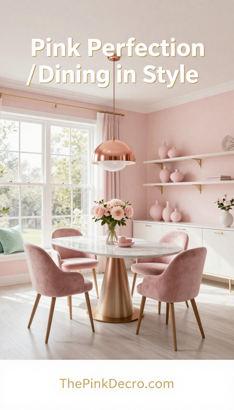 Pink Dining Room Style - Dining Room - The Pink Decor