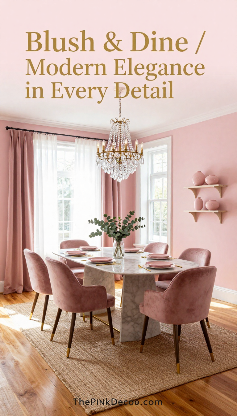 Pink Dining Room Style - Dining Room - The Pink Decor