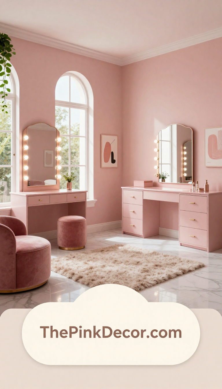 Complete Dressing Room with pink decor elements