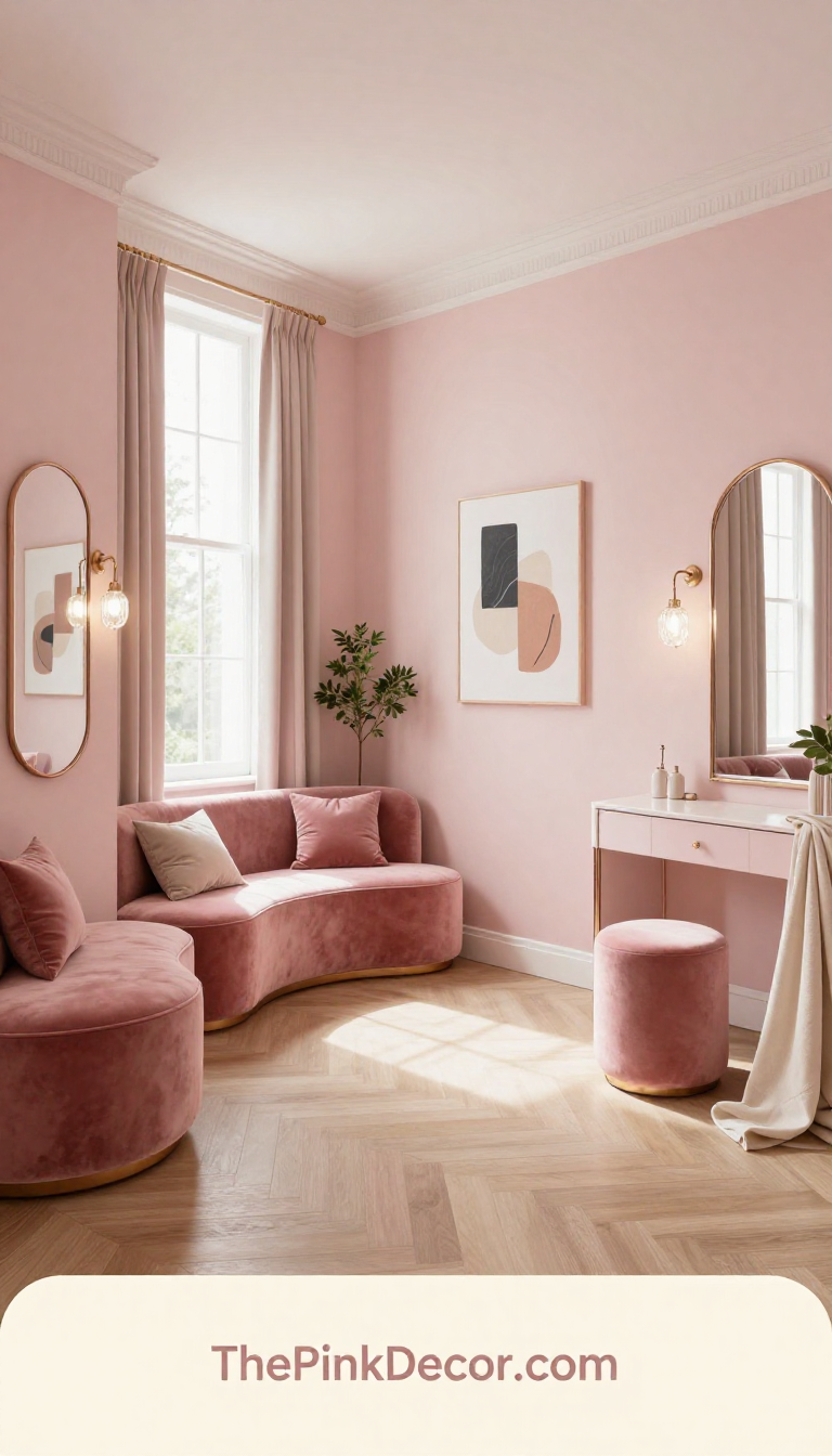 Complete Dressing Room with pink decor elements