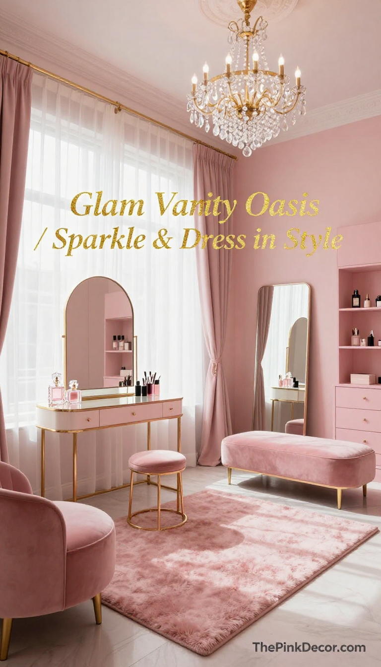 Pink Dressing Room Glam - Dressing Room - The Pink Decor