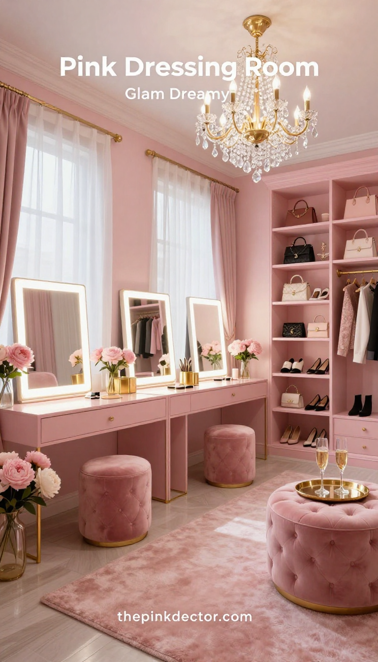 Pink Dressing Room Glam - Dressing Room - The Pink Decor