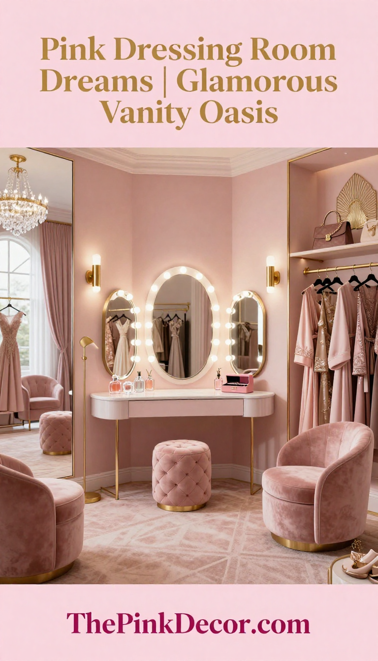 Pink Dressing Room Glam - Dressing Room - The Pink Decor