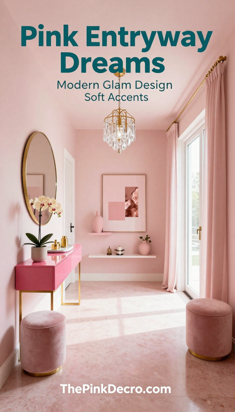 Pink Entryway Design - Entryway - The Pink Decor