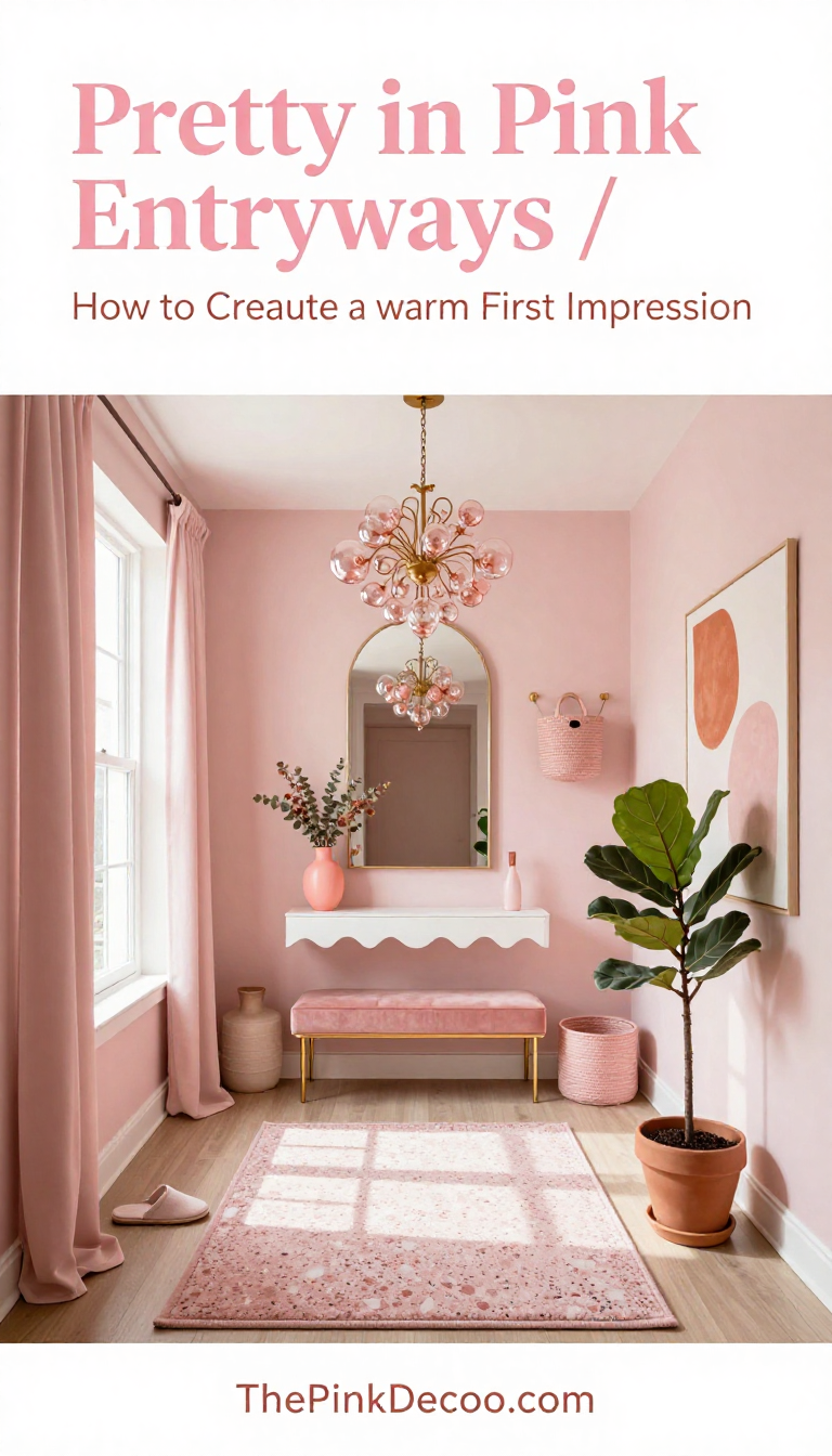 Pink Entryway Design - Entryway - The Pink Decor