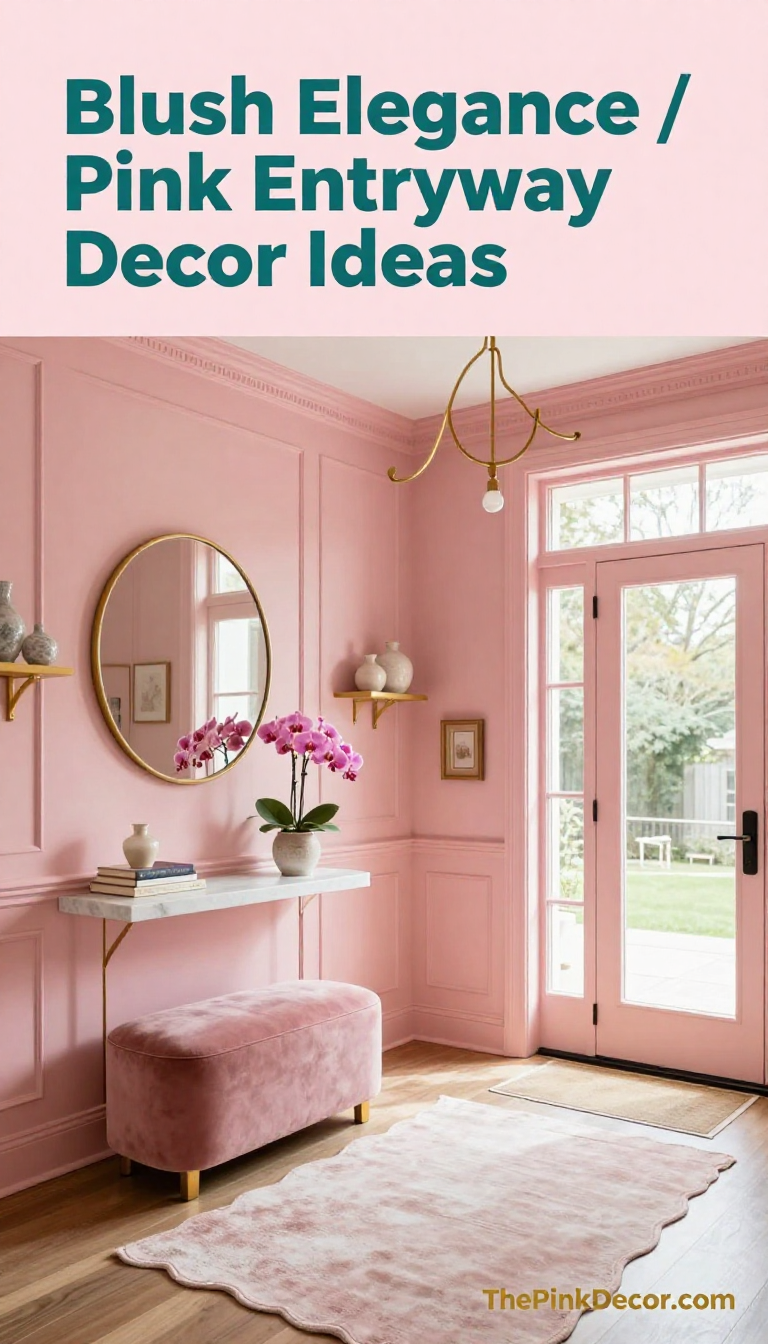 Pink Entryway Design - Entryway - The Pink Decor