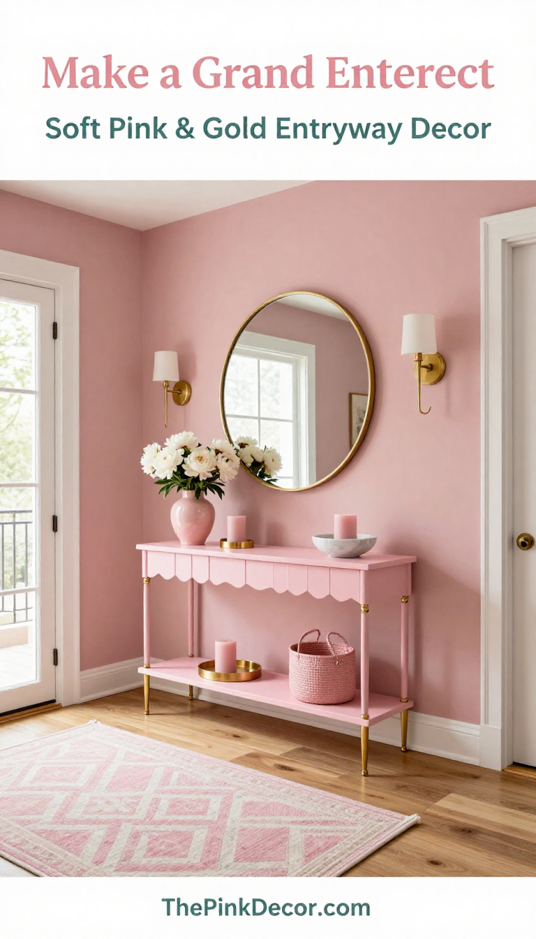 Pink Entryway Design - Entryway - The Pink Decor