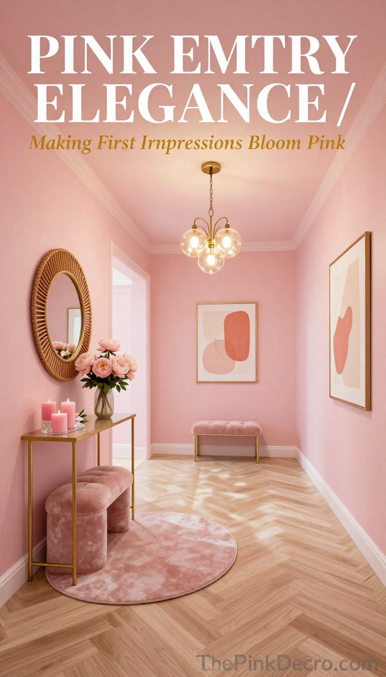 Pink Entryway Design - Entryway - The Pink Decor