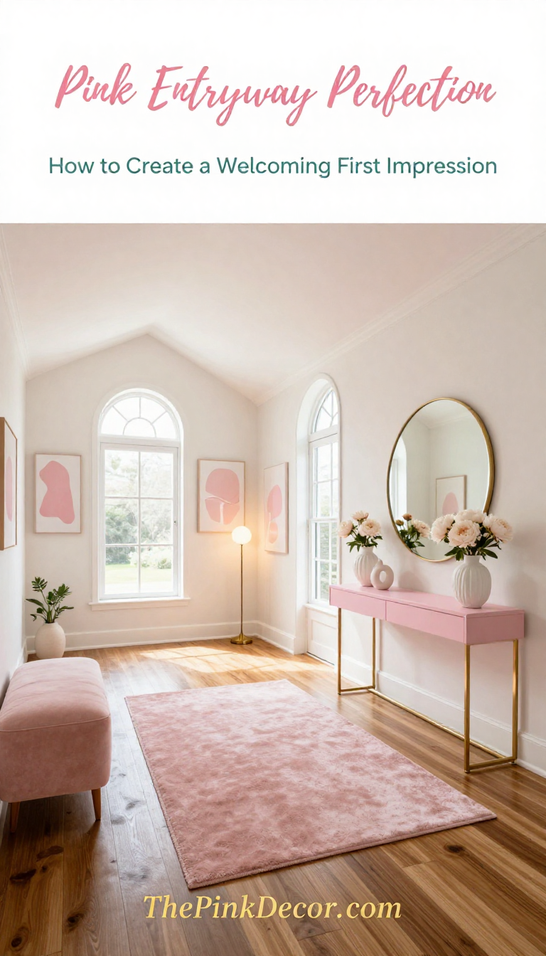 Pink Entryway Design - Entryway - The Pink Decor