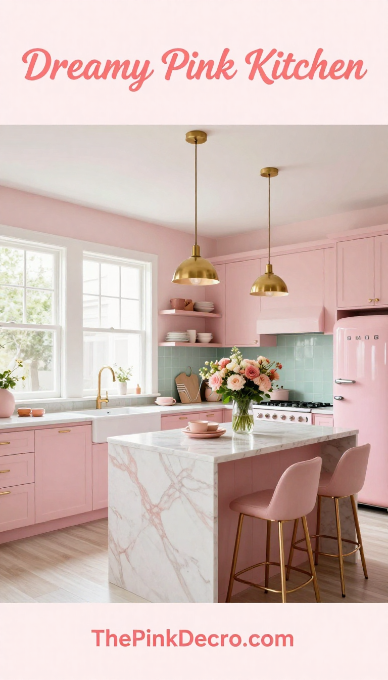 Pink Kitchen Design Inspiration - Kitchen - The Pink Decor