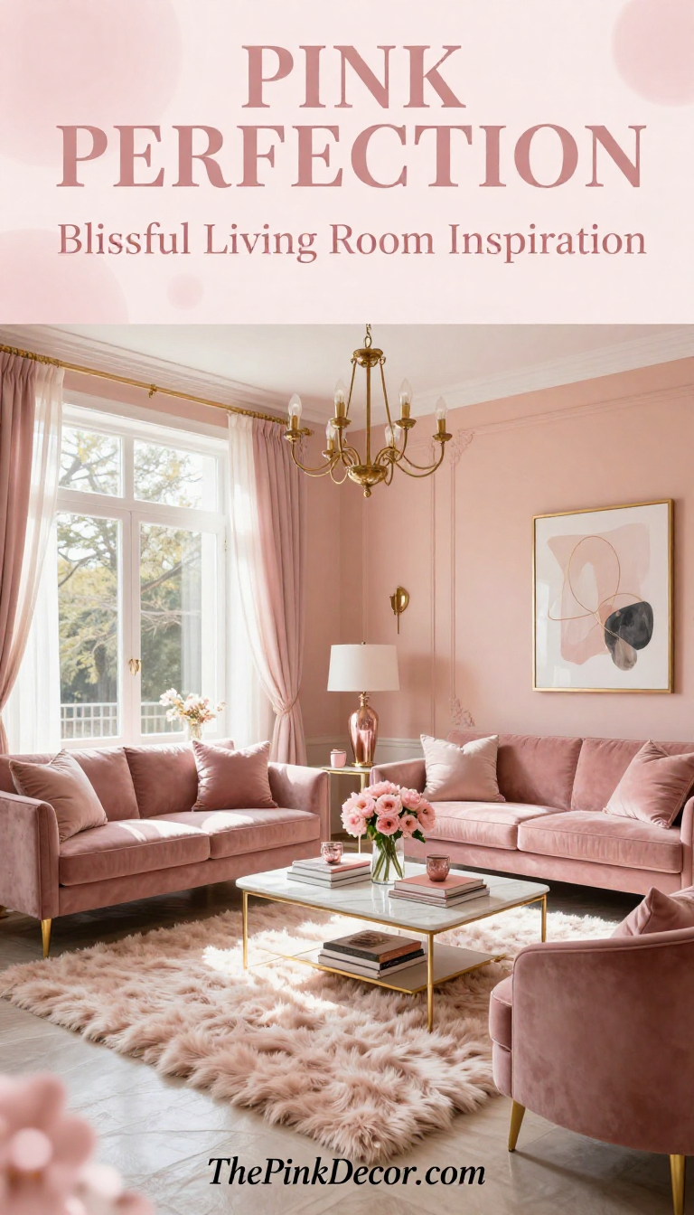 Pink Living Room Decor Ideas - Living Room - The Pink Decor