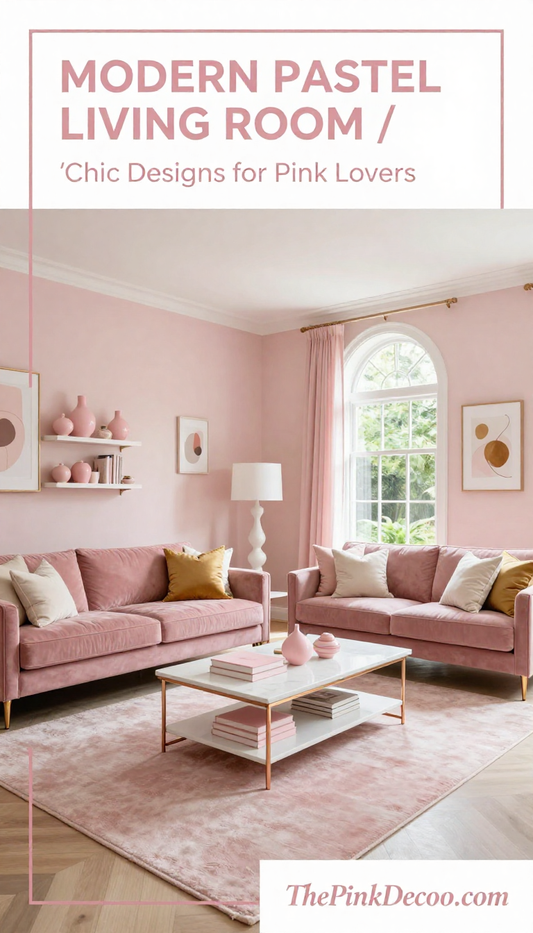 Pink Living Room Decor Ideas - Living Room - The Pink Decor