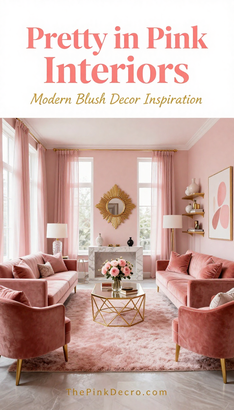 Pink Living Room Decor Ideas - Living Room - The Pink Decor