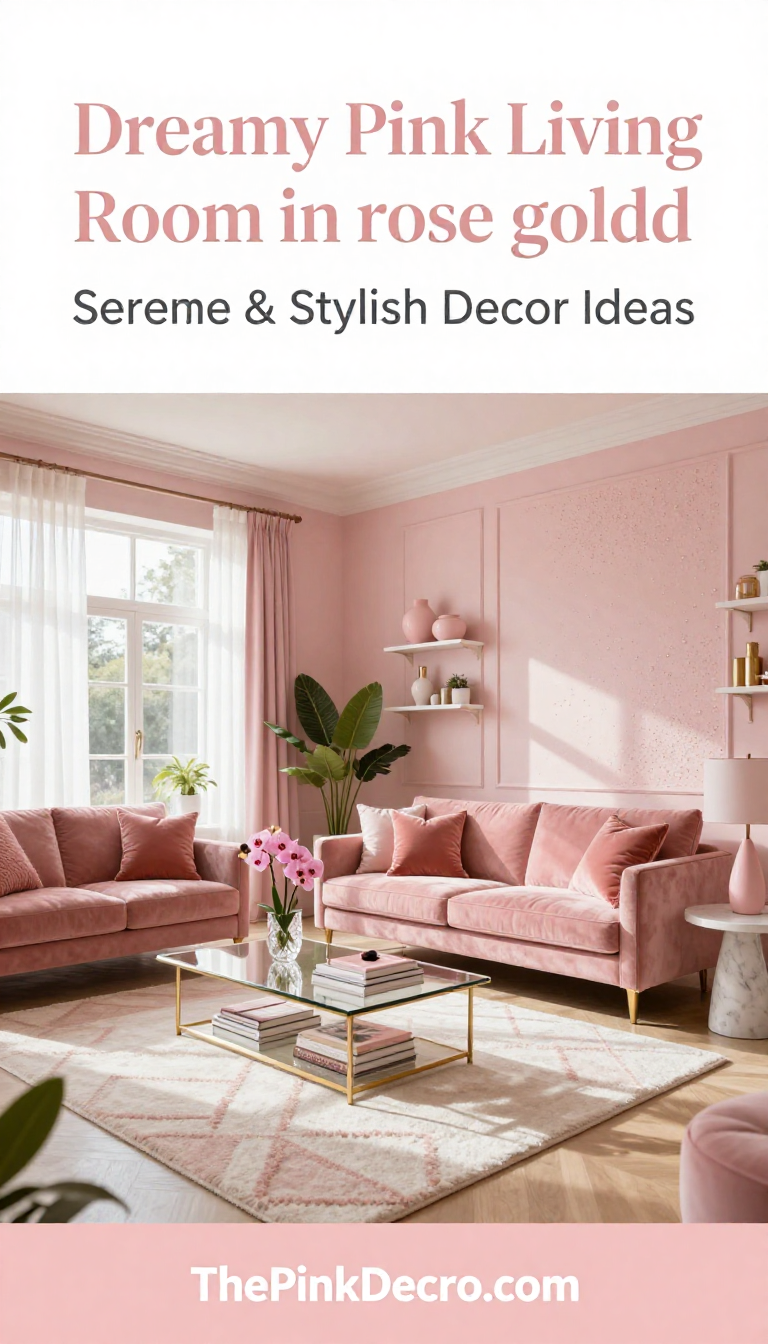 Pink Living Room Decor Ideas - Living Room - The Pink Decor