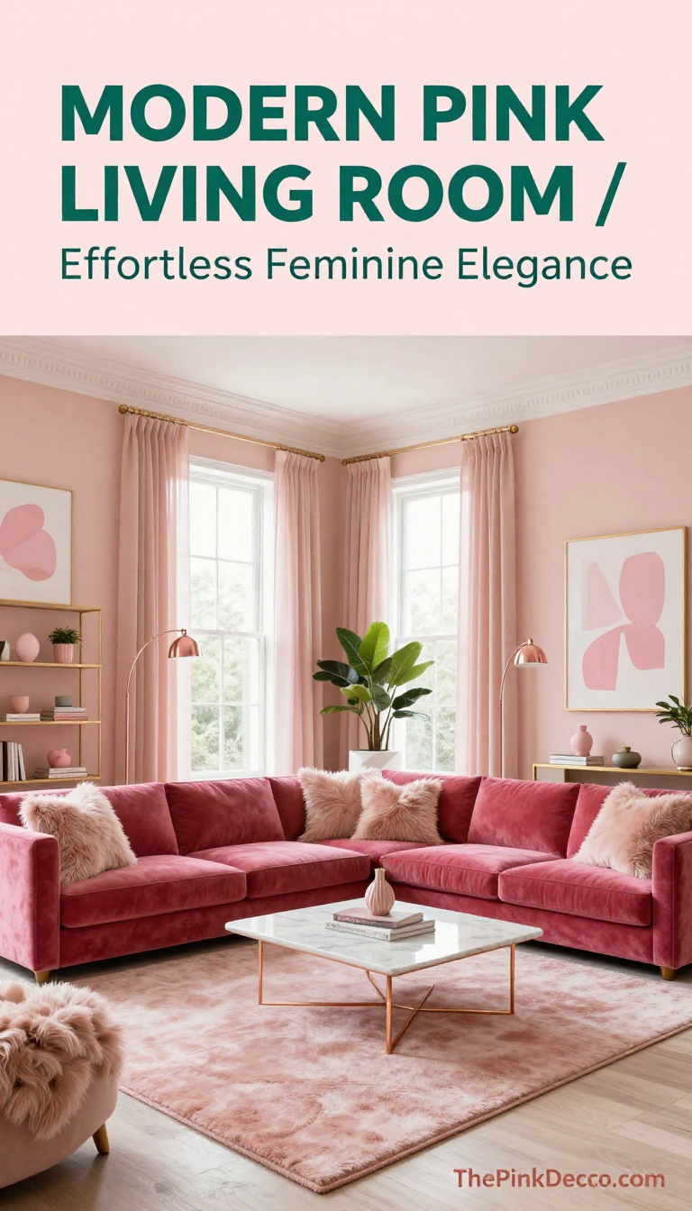 Pink Living Room Decor Ideas - Living Room - The Pink Decor