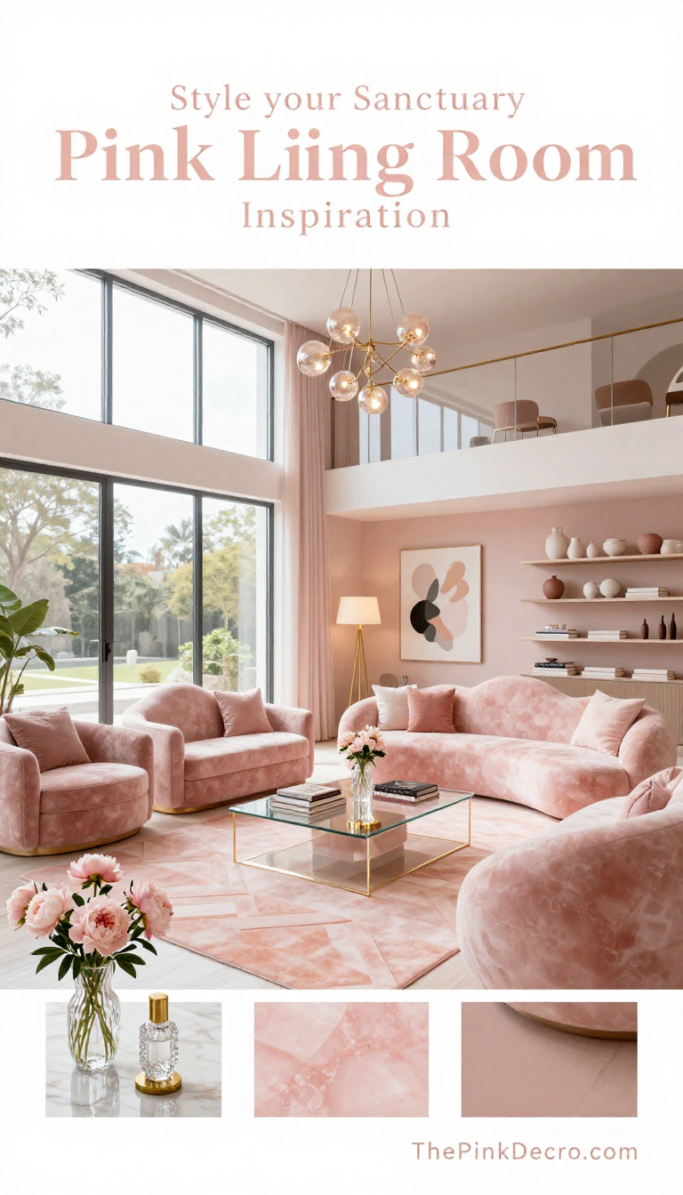 Pink Living Room Decor Ideas - Living Room - The Pink Decor