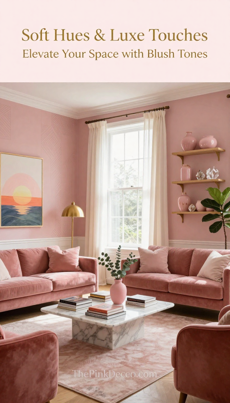 Pink Living Room Decor Ideas - Living Room - The Pink Decor