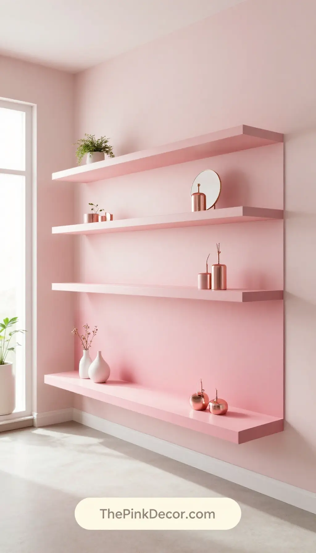 Complete Entryway with pink decor elements