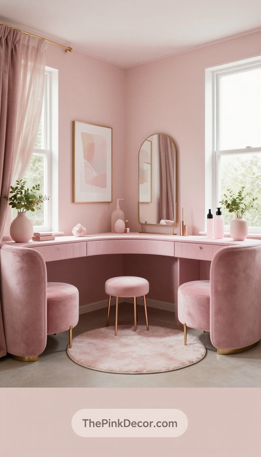 Complete Dressing Room with pink decor elements